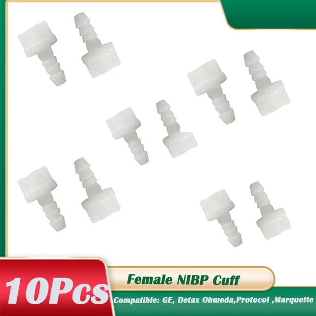 10Pcs Air Hose Connectors NIBP Blood Pressure Cuff GE Marquette Fit For Female