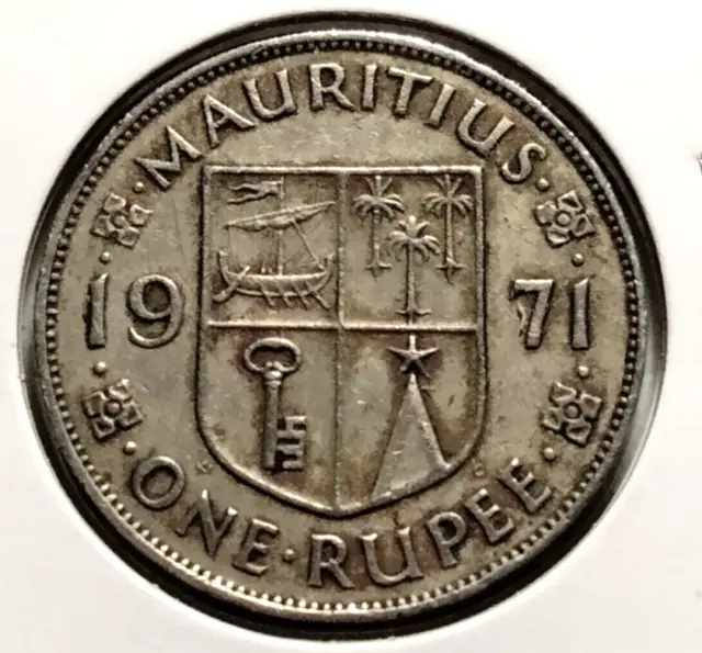 1971  Mauritius 1 Rupee  Coin  - KM#35.1 - Combined Shipping  (INV#9476)