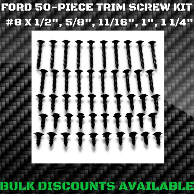 1992+ Ford Crown Victoria Interior Door Panel Exterior Molding Trim SCREW KIT