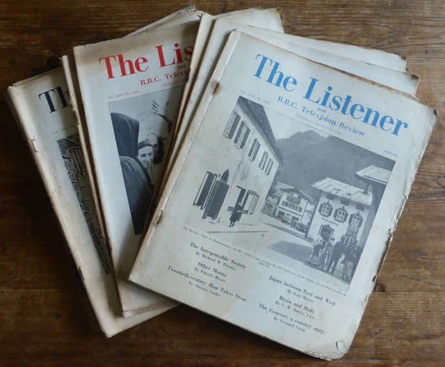10 X THE Listener Magazine (& BBC TV Review) Issues (August to December