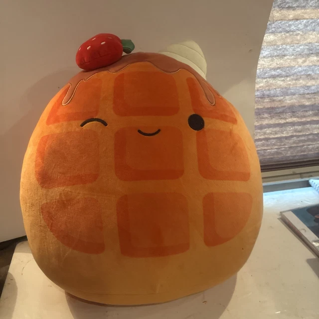 Squishmallows Weaver The Waffle – Kleines Kuscheliges Plüschtier, 8,9 Cm, Orange, Mit Clip Zum Anhängen