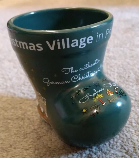 Christmas Village In Philadelphia Authentic German Christmas Market Green Mug