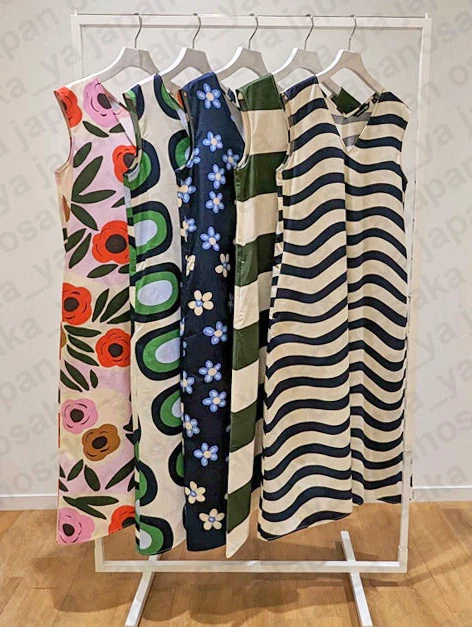 UNIQLO X MARIMEKKO V-Neck Flared Dress cotton pockets XS-XXL 5Color Japan  466575 $39.00 - PicClick