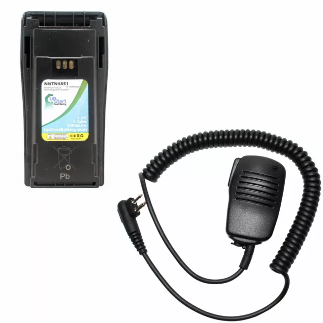 NICD Battery & Shoulder Speaker Mic for Motorola CP200, EP450