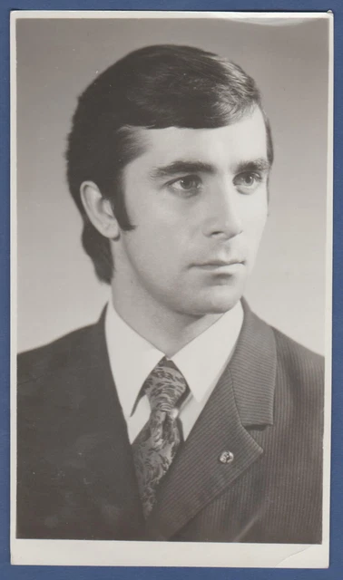 Portrait of a Young Handsome Guy, Lovely Man Soviet Vintage Photo USSR