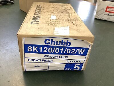 2packs CHUBB Chubb Window Lock 8K120 in Brown Finish 
