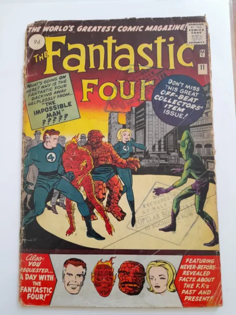 Fantastic Four #11 Feb 1963 Fair/Good 1.5 1st app and origin of Impossible Man