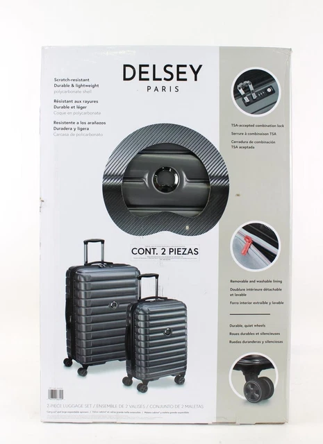 Delsey Paris 2-Piece Hardside Luggage Set - Gray (New/Other)
