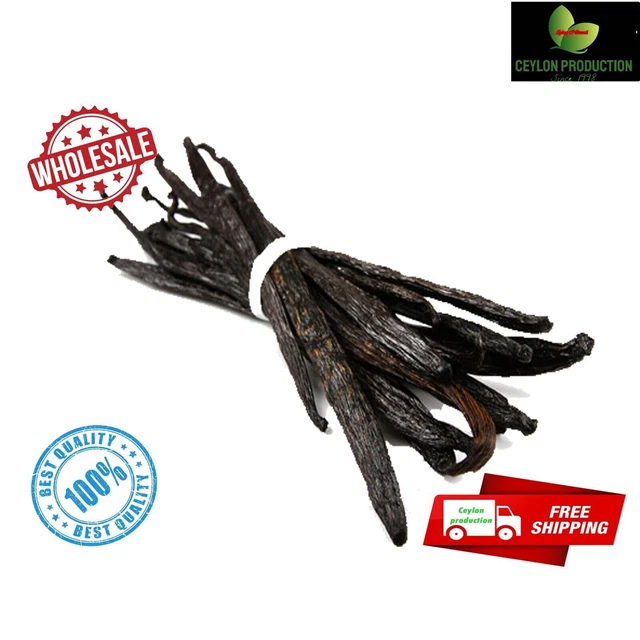 10 Vanilla Bean pods whole seasoning organic extract grade A from Ceylon 11-14cm