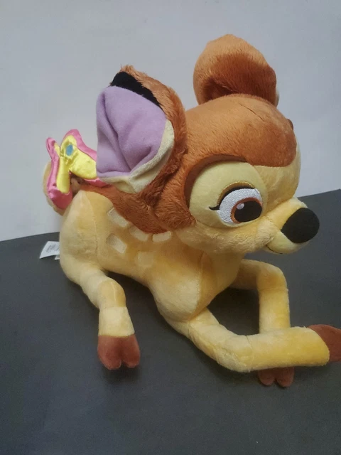 Disney Store Official Bambi Butterfly Plush 14" Soft Baby Deer Lovey Stamped