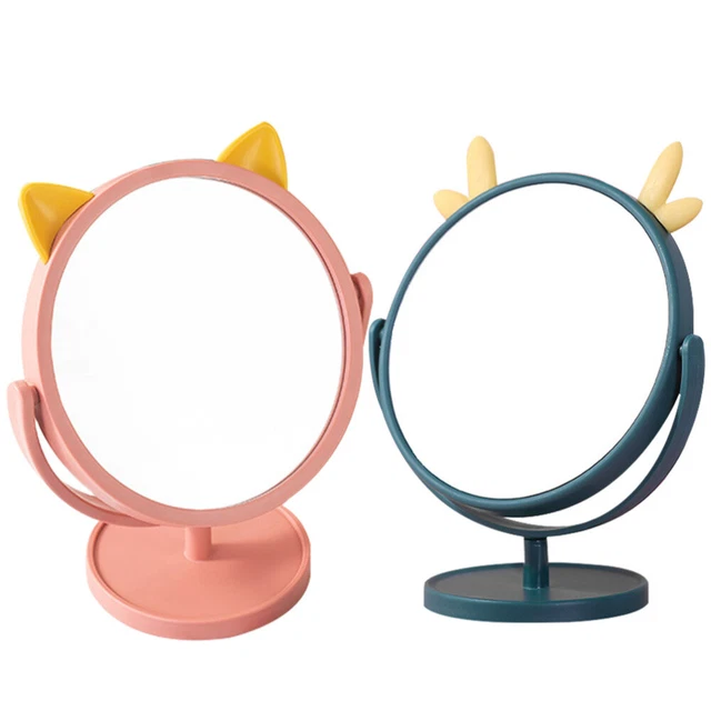 Espejo de plástico de belleza de pie maquillaje espejo lindo maquillaje espejo retrovisor