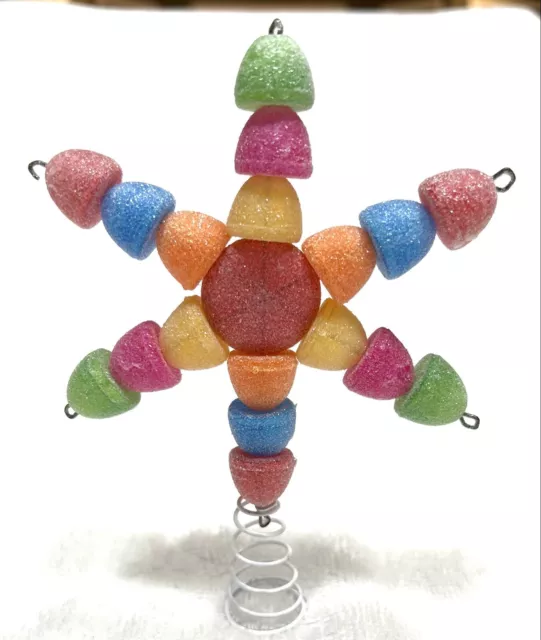 5" Christmas Tree Topper Candy Faux Sugar Coated Gumdrop Sweet Treats Candyland