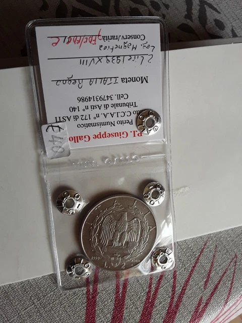 2 Lire Impero 1939 Xviii Calamitabili  Vitt.emanuele Iii Periziate  Qfdc /Fdc.