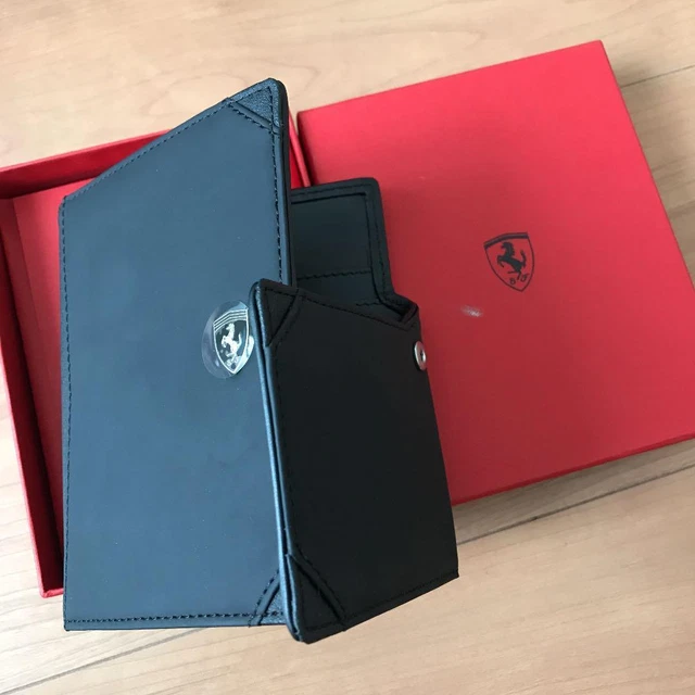 Rare Ferrari F1 Club Limited Card Case Leather Black H13.5×W10.5×D1.5cm NIB 33