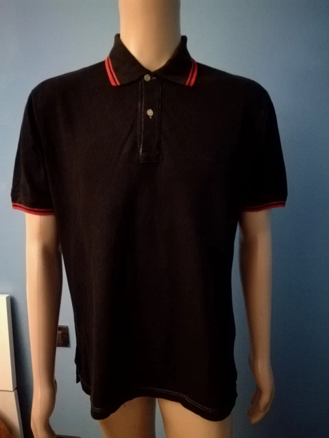 Maglia Polo Uomo Maniche Corte Color Nero Marca Fred Perry 100% Cotone Taglia L
