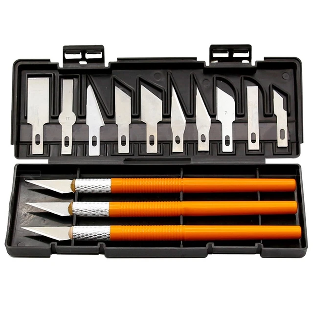13Pcs Set Art Carving Cutter With Box Paper Sticker Cutter Wood Carving Blade  /