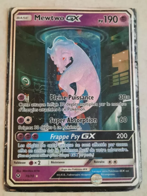 carte Pokémon Mewtwo GX 78/73 S&L Légendes Brillantes PCA 10+