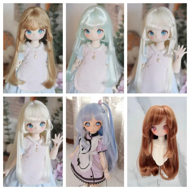 Dolls Wigs Soft Hair Finished Wigs fit for 1/3 1/4 1/6 BJD Doll DIY Accessories