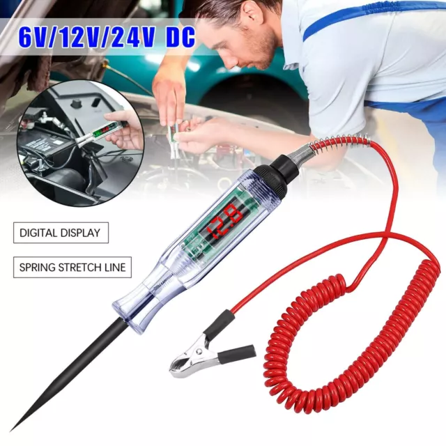 Digital Electric Circuit LCD LED Tester Test Light Lamp Car Voltage Probe Pen