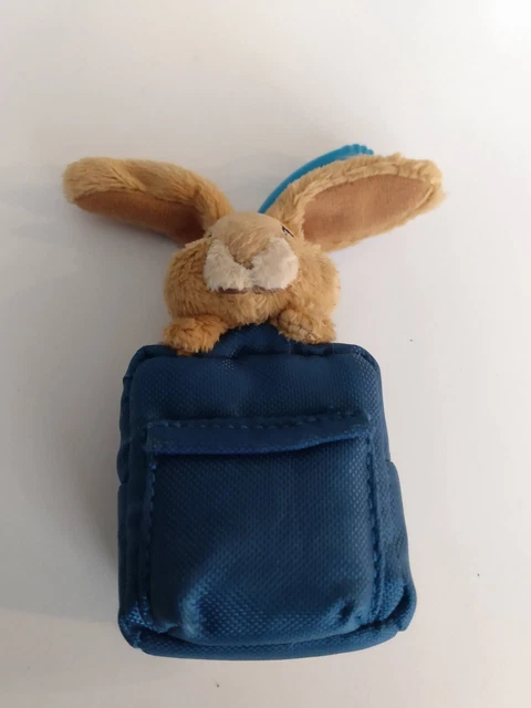 HOP the Movie Universal Studios Bunny in a Backpack Plush Clip On Hang Tag