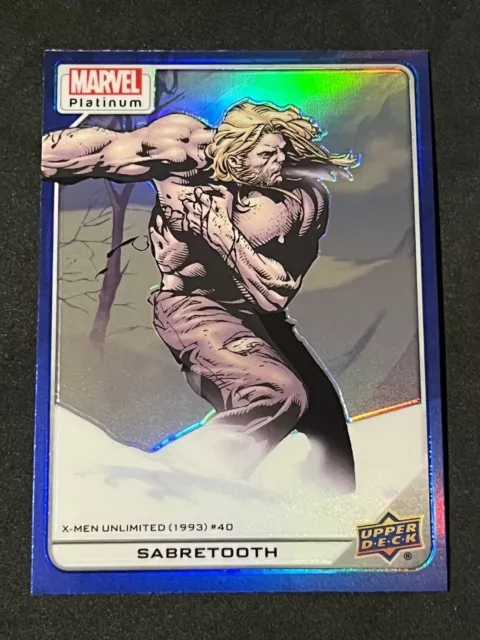 2023 upper deck marvel platinum SABRETOOTH  #189 Blue Rainbow High Series