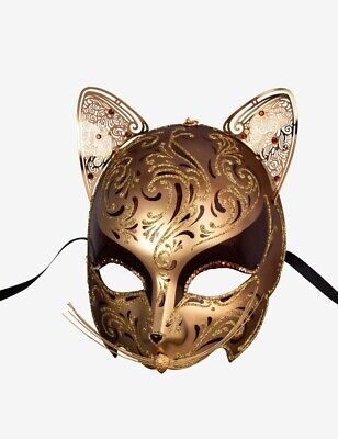 Venetian Mask Egyptian Cat Bronze Made In Venice, Italy!