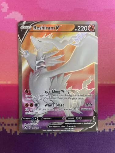 Pokemon Silver Tempest - RESHIRAM V FULL ART - 172/195 - NM/M!