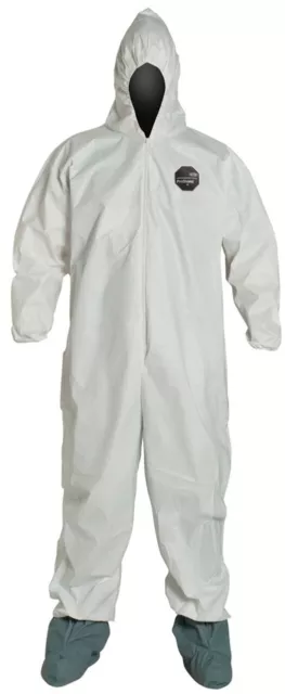 Dupont Tyvek Protective Coverall Cleaning Painting Spray Suit Hood Boots MEDIUM