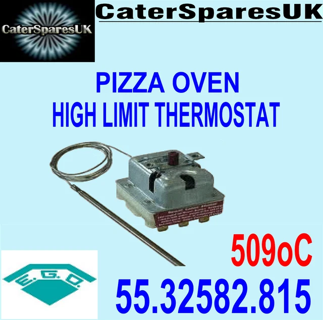 55.32582.815 Ego Triple Pole Hi Limit Thermostat 509℃ Pizza Oven Blue Seal