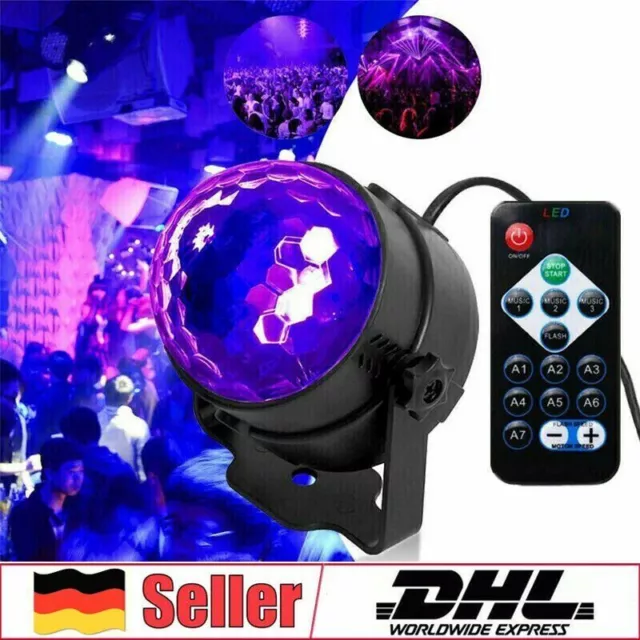 1/4x LED UV Bühnenbeleuchtung Discokugel Lichteffekt Light Licht DJ Party Lampe