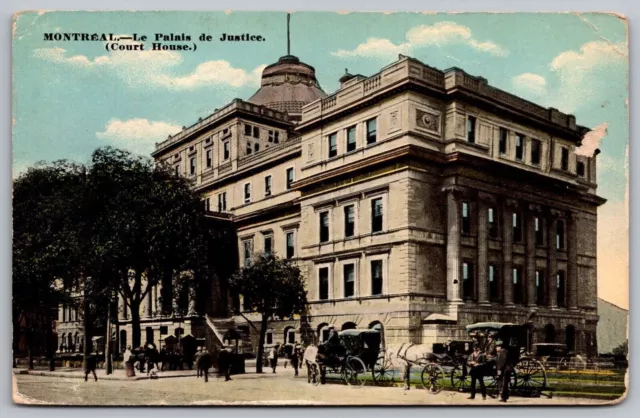 Montreal Le Palais De Justice Court House Quebec Canada Government VNG Postcard