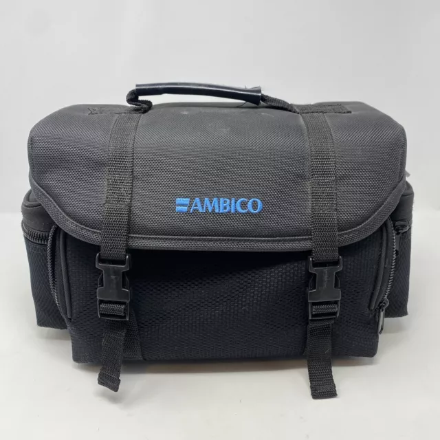 VINTAGE AMBICO BLACK Nylon Camera Bag Padded with Handle No Strap $23. ...
