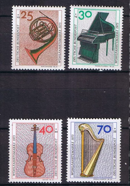 Briefmarken BRD / Bund 1973 Michel-Nr. 782** bis 785** postfrisch