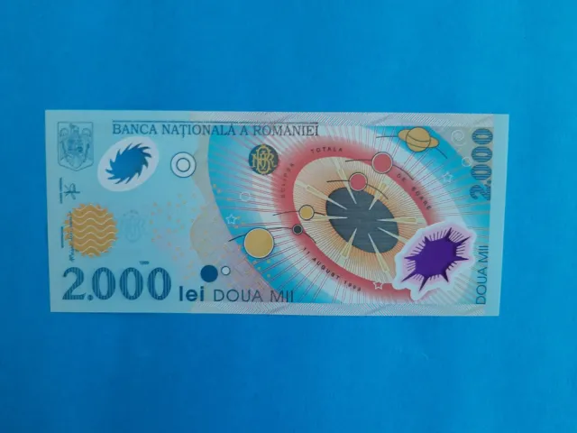 1 x 2000 Lei Rumänien / UNC / Polymer / Geldschein Banknote von 1999