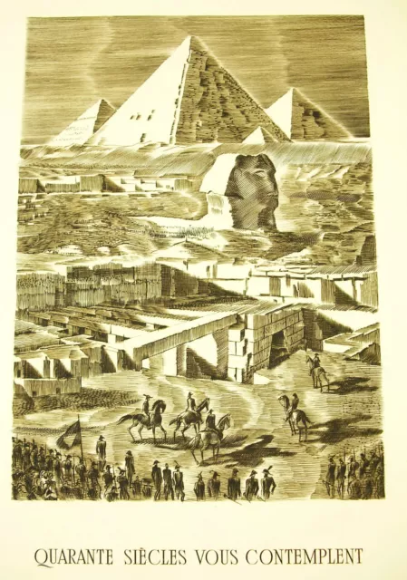 Napoleón Bonaparte Campiña D´Egypte Giza Pirámide" 40 Adornada You Contemplar