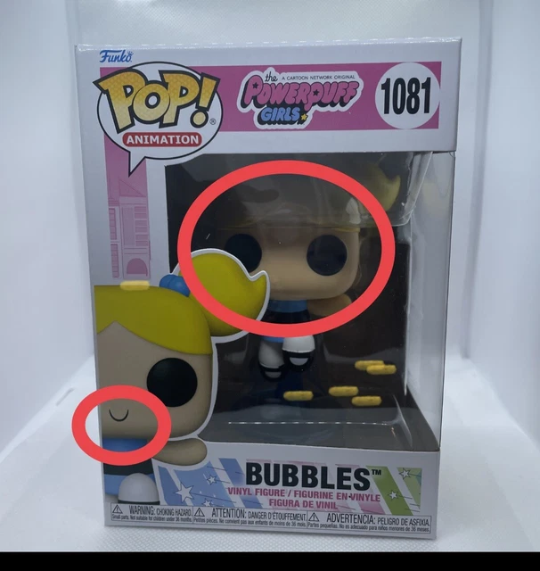 FUNKO POP! POWERPUFF Girls Bubbles RARE ERROR Missing Smile 1081 MINT