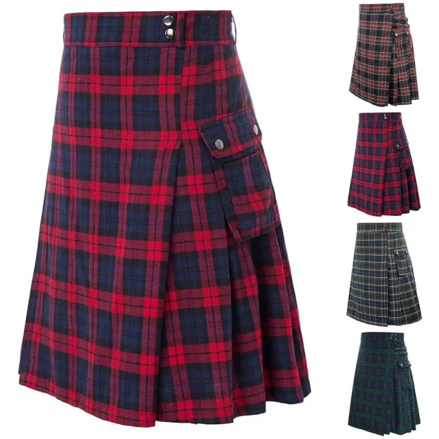 Confortevoli kilt scozzesi Highland casual da uomo 5 iarde 4 colori disponibili