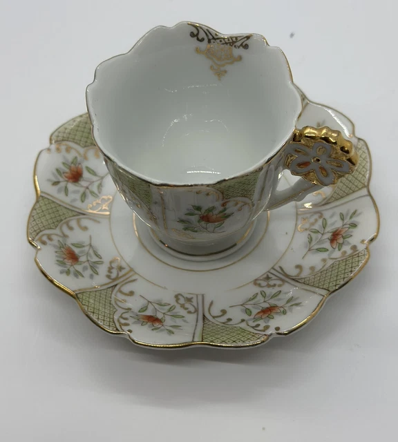 Vintage Ucagoo China Demitasse Cup And Saucer Made In Occupied Japan - Excellent