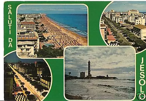 Cartolina D'epoca Saluti Da Jesolo Viaggiata