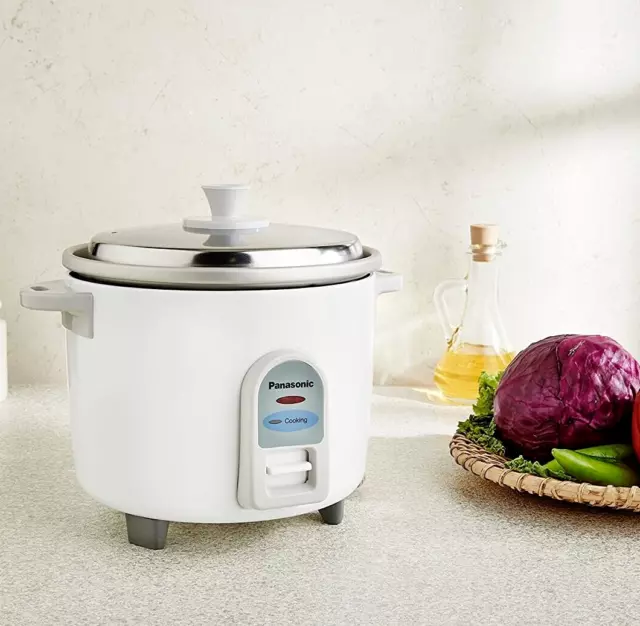 Panasonic SR-WA10(E) 1L Automatic Cooker Warmer Electric Rice Cooker (White)