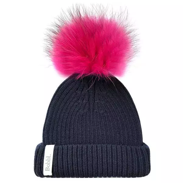 CAPPELLO 89 € - 30% CUFFIA BOBBLE DONNA ACHBL BLU FUXIA 100% lana merino