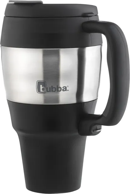 34 Oz Insulated Travel Mug Stainless Steel Thermal Coffee Cup Handle Black