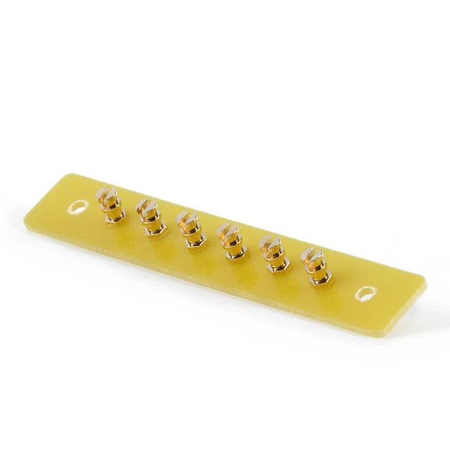 2pcs 6post 6-lug Gold Pin Fiberglass Turret Tag Board Terminal Strip Tube Parts