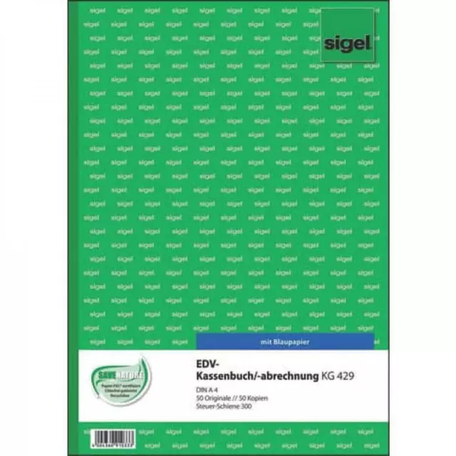 Kassenbuch EDV A4 2x50BL SIGEL KG429 (4004360910333)