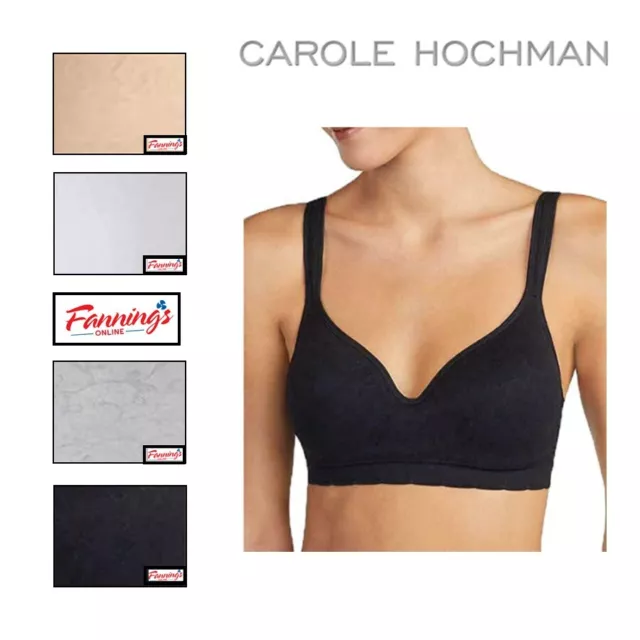 Carole Hochman Pack Of 2 Seamless Comfort Wire Free Bralette Bra  Beige/Black, S