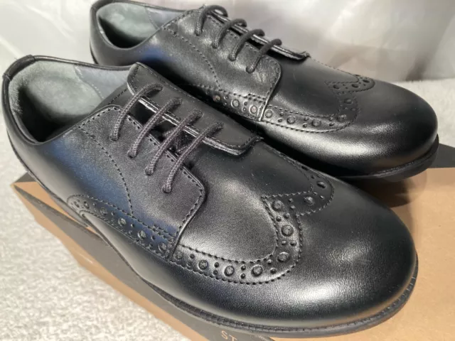 Startrite Girls Brogue Pri Black Leather Lace Up School Shoe Various Sizes rp£50