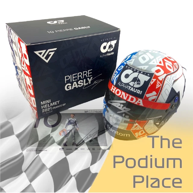 FORMULA 1 PIERRE Gasly 2021 France GP Signed 12 Half Helmet & Driver