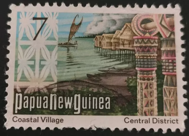 Papua & New Guinea: 1973 -1974 Folk Culture 7 C. (Collectible Stamp).