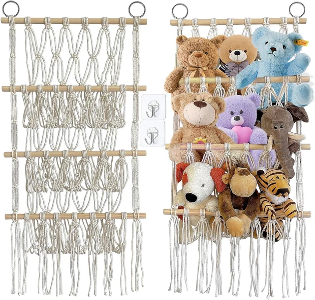Amaca Giocattolo Beinou In Rete - Organizzatore Per Peluche, 100x100x150 Cm | Per Camera Bambini - Foto 3
