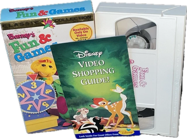 BARNEY FRIENDS FUN & Games VHS 1996 Video Tape Classic Collection PBS ...
